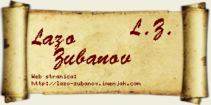 Lazo Zubanov vizit kartica